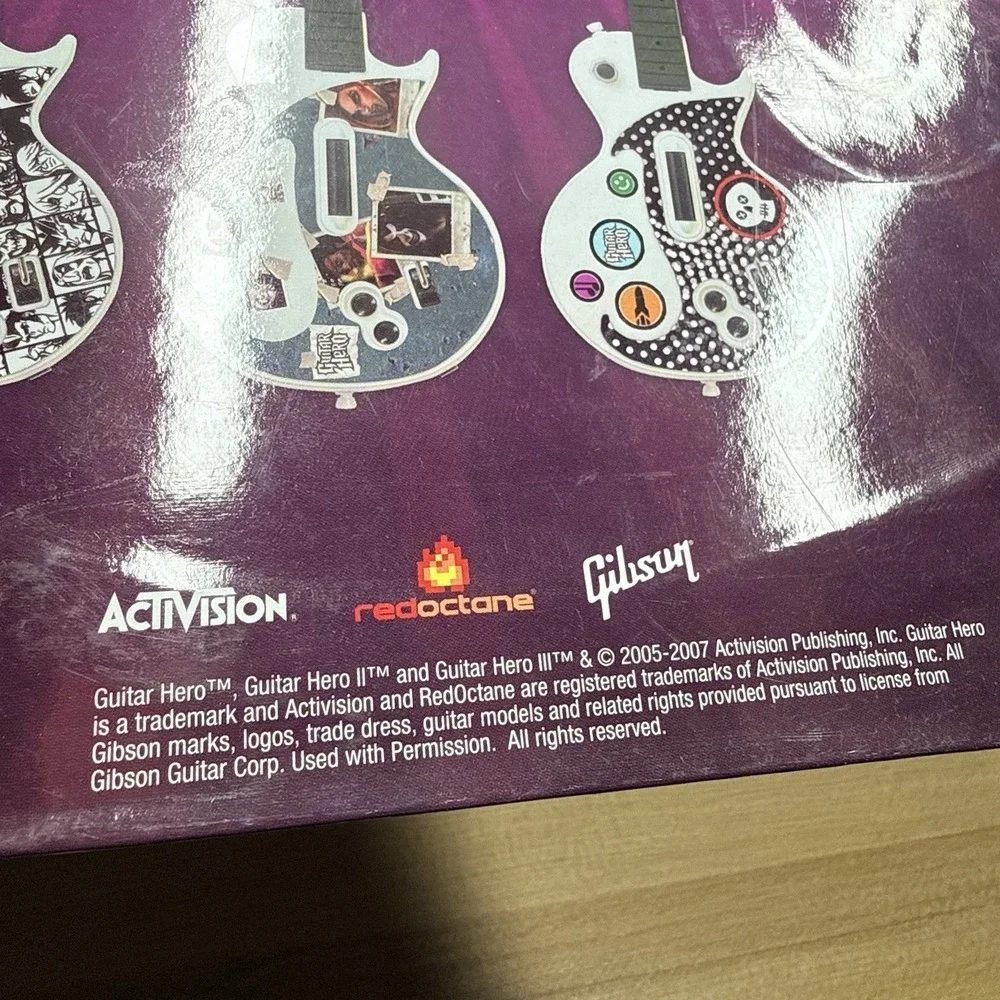 Guitar Hero 3 Les Paul‎ Guitar Wrap Faceplate OEM Sealed New Red Octane Xbox